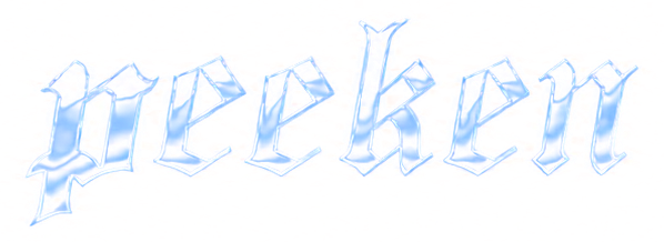 peeken chrome blackletter wordmark